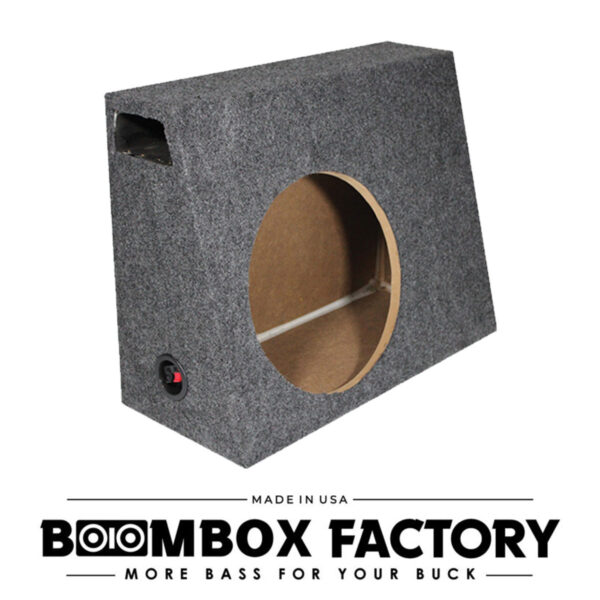 A-Port Single Sub Slim Box (Front Angled) with Single Port | Designed for Behind-the-Seat Installation | Available in 8", 10", & 12"