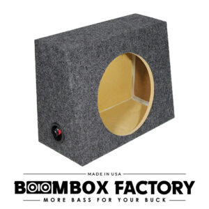 ASPE Single Sub Slim Box (Front Angled) | Works Best with Shallow Subwoofers | Available in 8", 10", & 12"