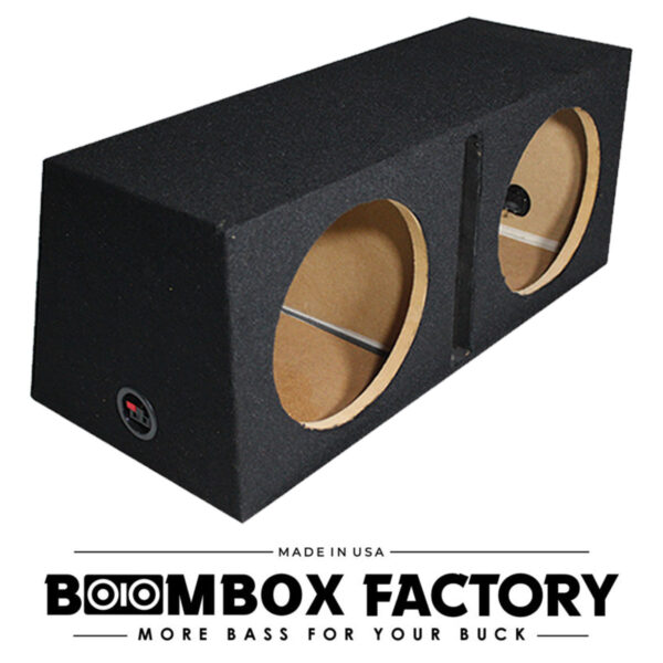 SUPER Dual Sub Box (Back Angled) with Single Port | Available in 8", 10", & 12"